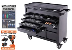 Custom Series Roller Cabinet Tool Kit - 406pc - Metric/SAE - BLK/BLK - FOAMED